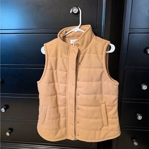 Croft & Barrow Camel Puffer Vest